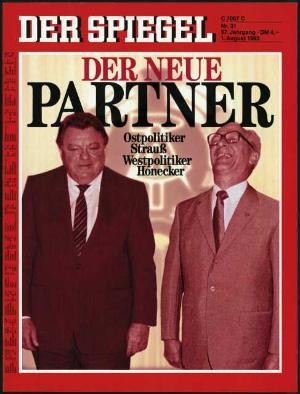 Spiegel Titelstory: Der neue Partner Strauß Honecker