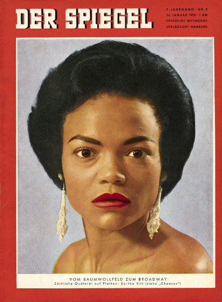 DER SPIEGEL vom 26.1.1955 bis 1.2.1955 – Zeitung vom Geburtstag | SPIEGEL-Antiquariat, Titelstory: Vom Baumwollfeld zum Broadway : Eartha Kitt