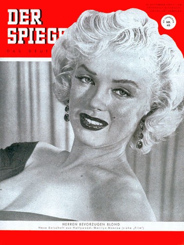 Der Spiegel 30.9.1953 Marilyn Monroe