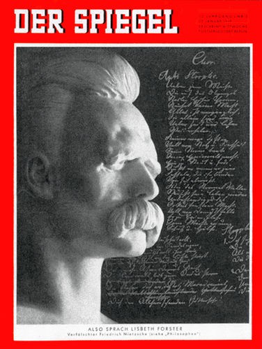 DER SPIEGEL 5/1958, Titelstory: Also sprach Lisbeth Förster: Verfälschter Friedrich Nietzsche