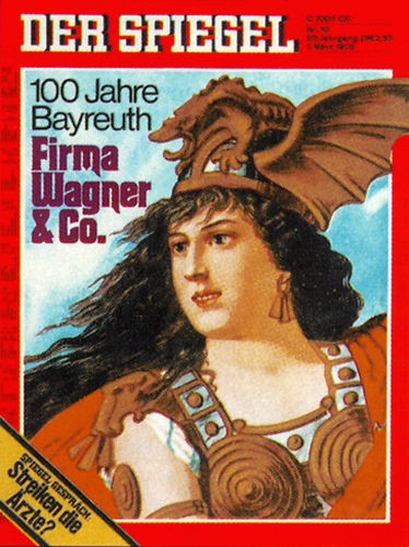 Der Spiegel Zeitung 1976 – 1.3.1976 bis 7.3.1976 (Zeitung vom Geburtstag) Originalausgabe DER SPIEGEL Nr. 10/1976: „100 Jahre Bayreuth – Firma Wagner & Co.“ Ein spannendes Zeitdokument mit Beiträgen zu Politik, Kultur, Wirtschaft, Ausland und Sport. Gelie