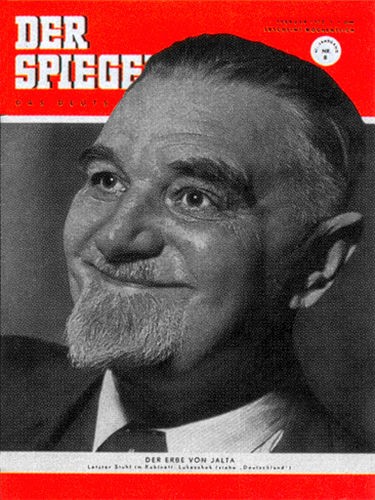 DER SPIEGEL 8/1952, Lukaschek, Geburtstag 20.2.1952, 21.2.1952, 22.2.1952, 23.2.1952, 24.2.1952, 25.2.1952, 26.2.1952