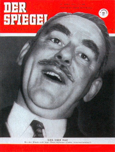 Dean Acheson, Original Zeitung DER SPIEGEL vom 25.4.1951 bis 1.5.1951