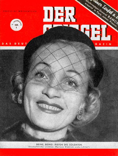 Marlene Dietrich, Original Zeitung DER SPIEGEL vom 3.1.1951 bis 9.1.1951