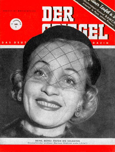 Marlene Dietrich, Original Zeitung DER SPIEGEL vom 3.1.1951 bis 9.1.1951